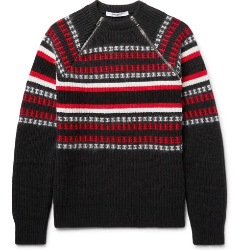 zip-detailed wool-blend sweater givenchy